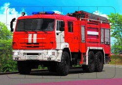 Пазл картон. Пожарная машина